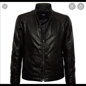 Beautiful Hugo Boss goat leather bomber jacket